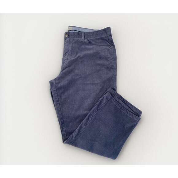 Peter Millar Superior Soft Corduroy 5 Pocket Pants Blue Gray Men’s 40x27 Classic - Picture 1 of 15